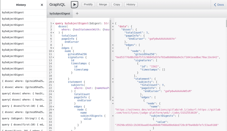 A graphql Query for Testifysec