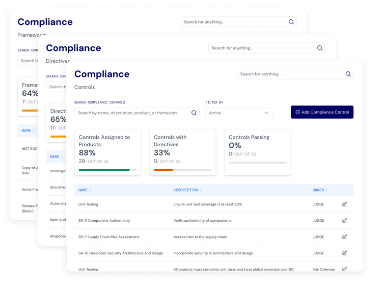 Compliance Stacked Screenshots