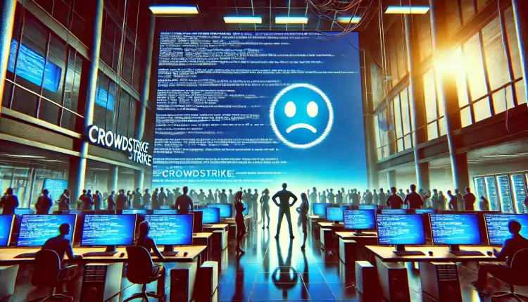 Image that shows the crowdstrike Outage