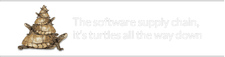 Shows a text about software and its turtles