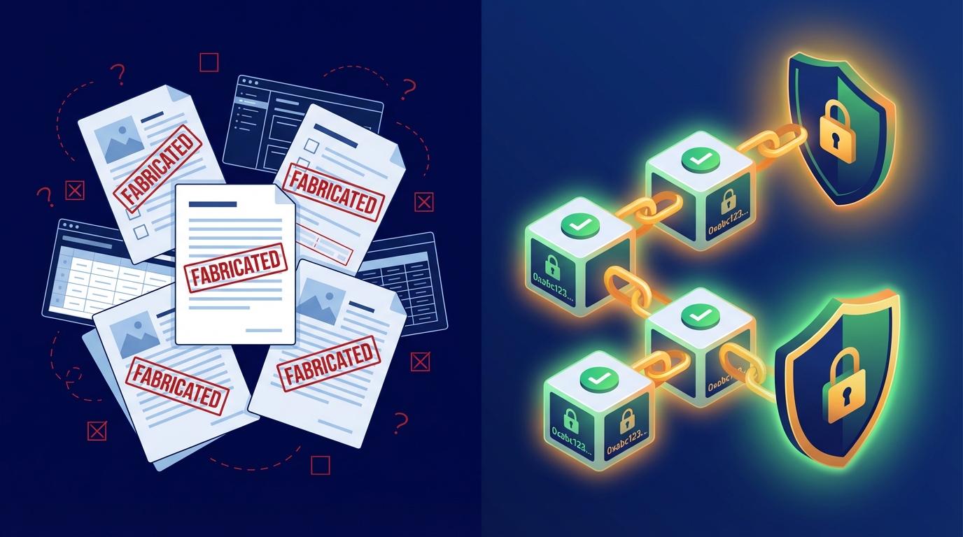 Fabricated compliance documents vs cryptographic attestation chain