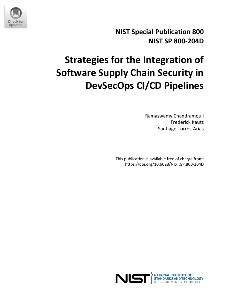 First page of NIST SP 800-204D